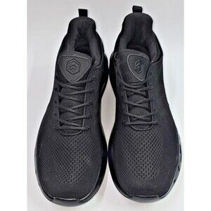 Larnmern Men's Work Shoes Walking Shoes Slip On Water Resistant Black Size 11.5w